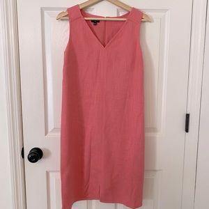 TALBOTS PINK SALMON WOVEN KNIT SHEATH DRESS - Size 10P